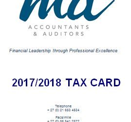 MD Tax Card 2017/2018