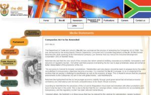 Companies Act to be amended