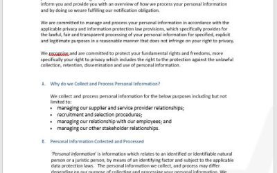 POPIA Notice