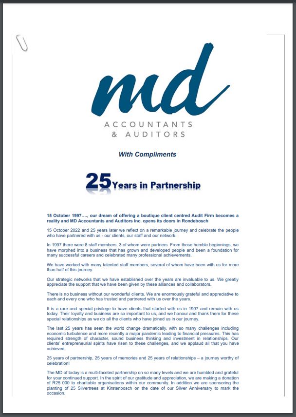 25 Years of Partnerships