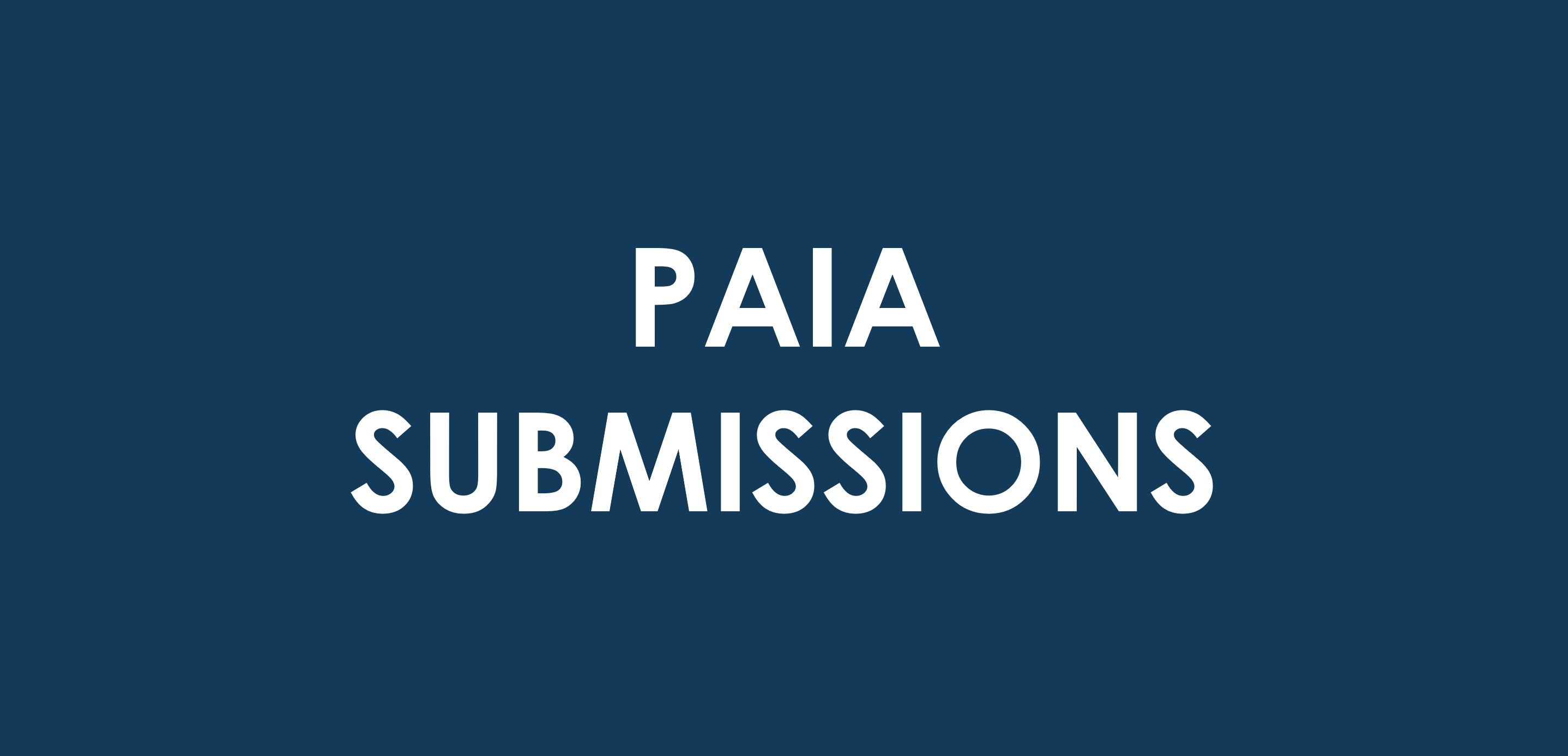 PAIA submissions