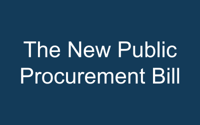 The New Public Procurement Bill