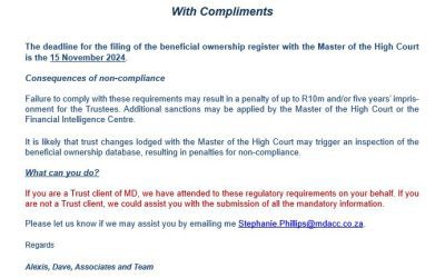 FYI – 15 November is almost here!