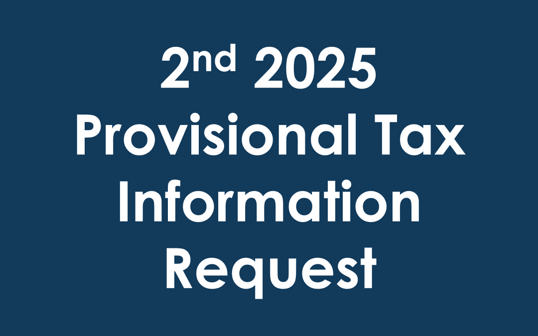 2nd 2025 Provisional Tax Information Request