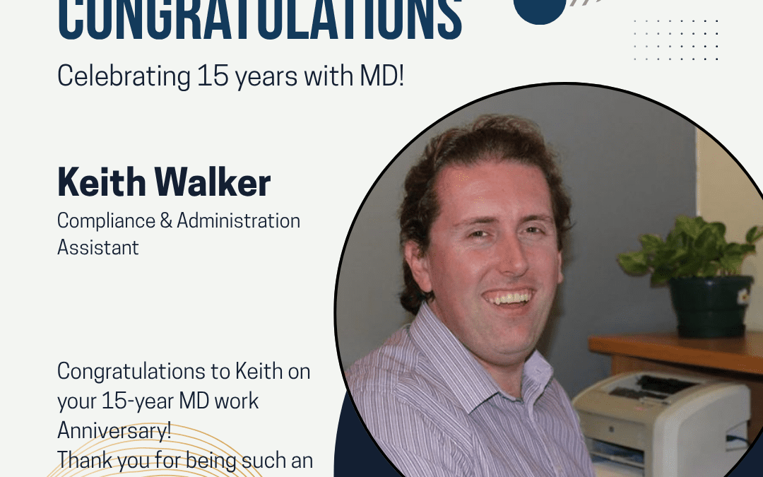 CONGRATULATIONS Keith Walker! 15 Years with #TeamMD!