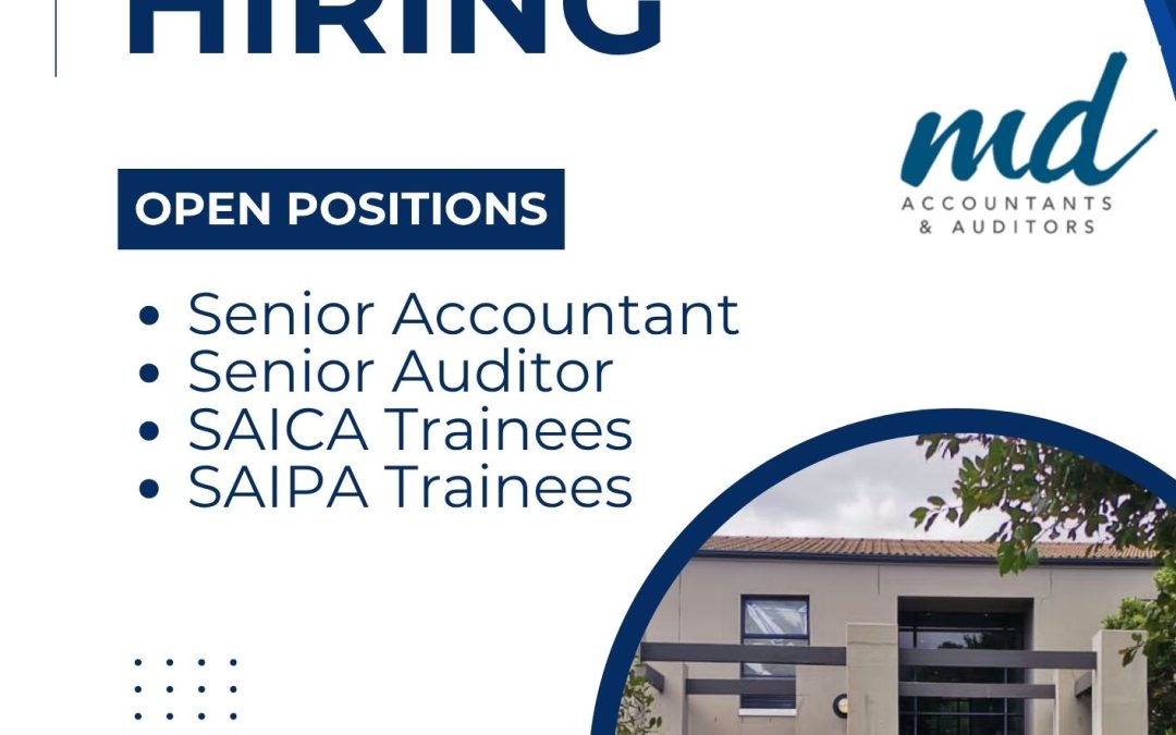 We are Hiring | mdjobs@mdacc.co.za, abieda.siers@mdacc.co.za