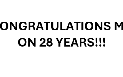 Congratulations having reached 28 years in business and still growing strong