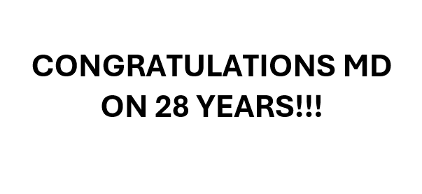 Congratulations having reached 28 years in business and still growing strong