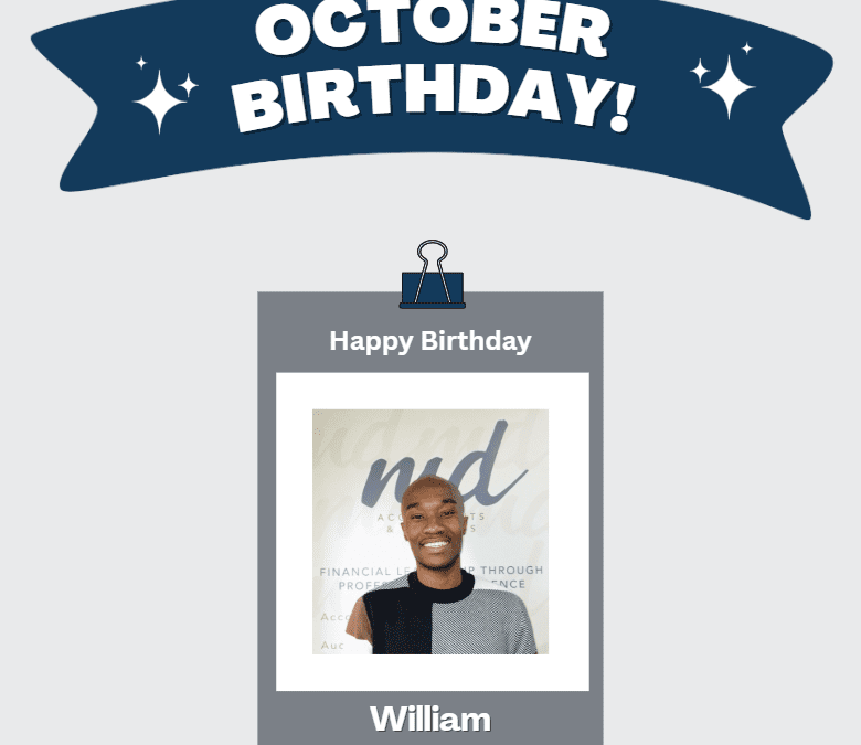 October Birthday – Congratulations William!