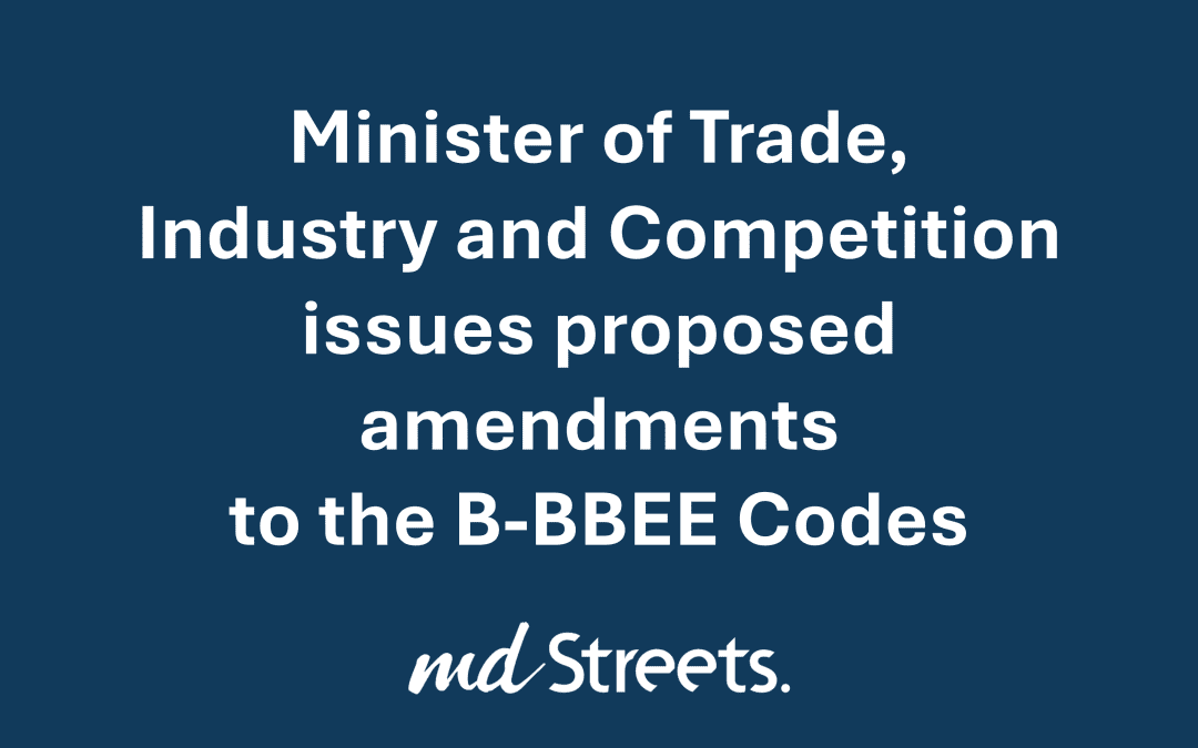 Minister of Trade, Industry and Competition issues proposed amendments to the Broad-based Black Economic Empowerment Codes