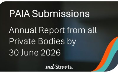PAIA Submissions – submission of the Annual Report from all Private Bodies by 30 June 2026