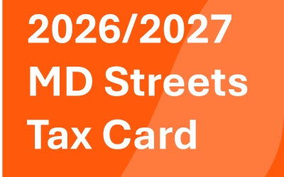 2026/2027 MD Streets Tax Card