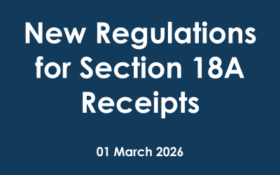 New Regulations for Section 18A Receipts from 01 March 2026 onwards